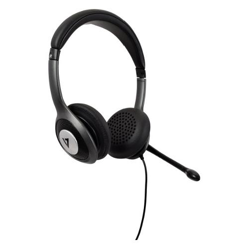 Cuffie microfono filo Deluxe On Ear Stereo Usb C Headset Nero e Grigio HU530C