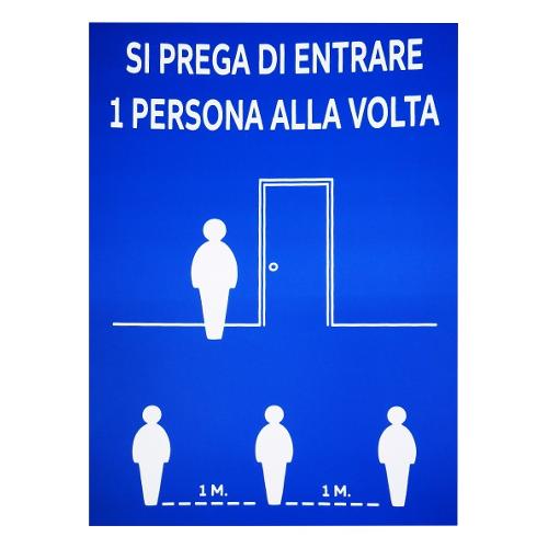 Cartello segnaletico (28,5x20cm) Blu