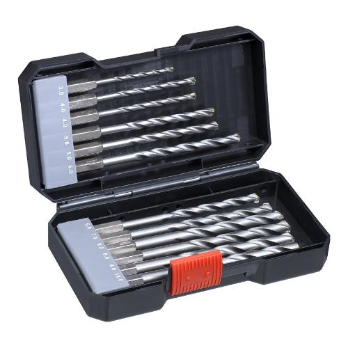 Set punte trapano muratura, pietra, arenaria astuccio 12 Pz 108840
