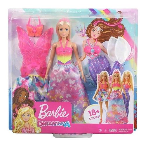 Bambola Mattel Dreamtopia con 3 vestiti Barbie GJK40