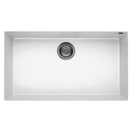 Lavello 1 vasca (76x44cm) QUADRA 130 SOTTOTOP Bianco Opaco LKQ13096BSO