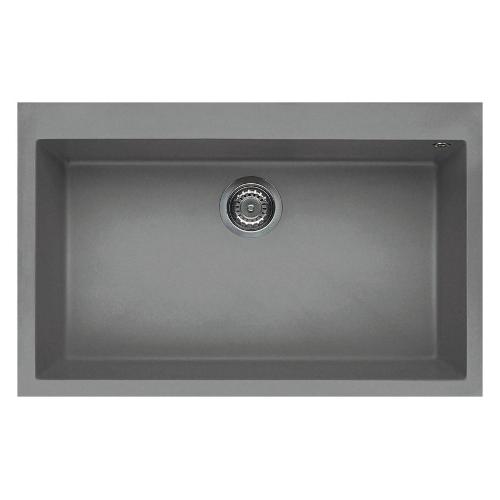 Lavello 1 vasca (79x50cm) QUADRA 130 Light grey Opaco LKQ13097