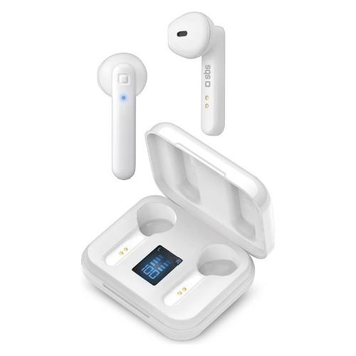 Auricolari microfono bluetooth Twin Hop LCD White TEEARLCDTWSBTW