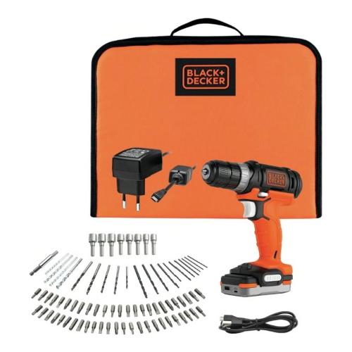 Trapano avvitatore 1 batteria 12V 1,5Ah BDCDD12S1A