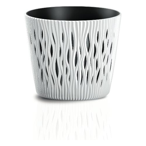 Vaso piante tondo SANDY bianco (22x19 cm) 22 C2