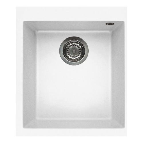 Lavello 1 vasca (41x50cm) QUADRA 100 Bianco Satinato LKQ10096