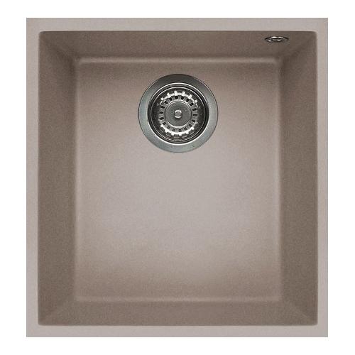 Lavello 1 vasca (38x44cm) QUADRA 100 SOTTOTOP Tortora Opaco LGQ10043BSO