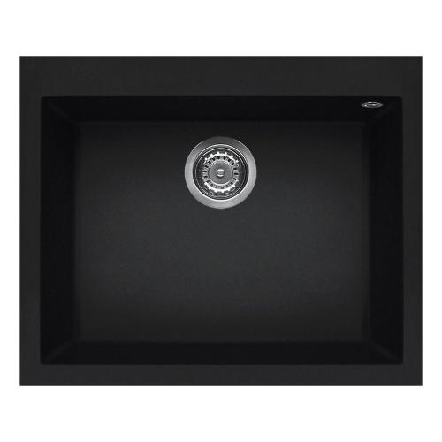 Lavello 1 vasca (61x50cm) QUADRA 110 Nero Satinato LKQ11086