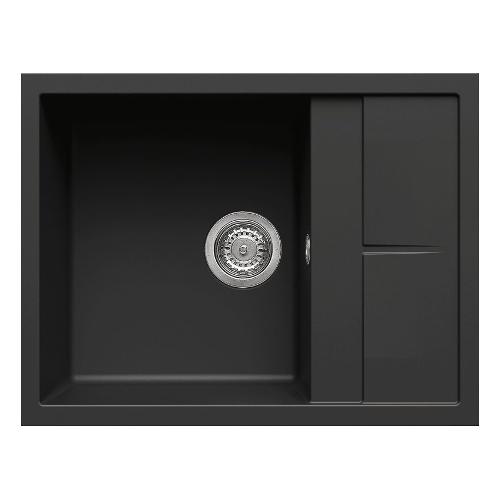 Lavello 1 vasca (65x50cm) UNICO 125 Nero Opaco LGU12540