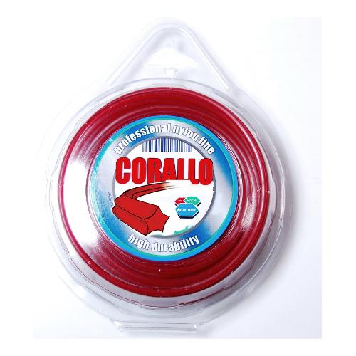 Filo decespugliatore CORALLO Rosso d. 2,4mm 15m 542210