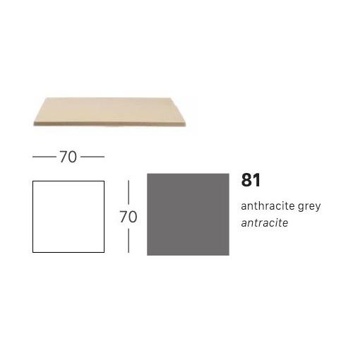 Piano tavolo tecnopolimero Antracite (70x70cm) 5276 81