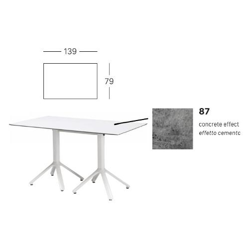 Piano tavolo Effetto cemento L 140 cm 5268 87