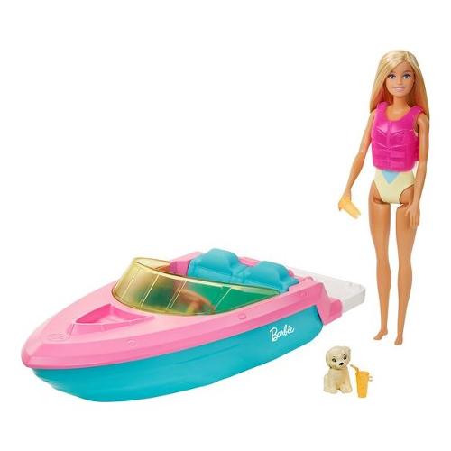 Playset Mattel Barca con bambola Barbie GRC30