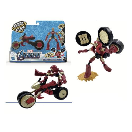 Personaggio Hasbro Iron man snodato con moto Avengers F02445LO