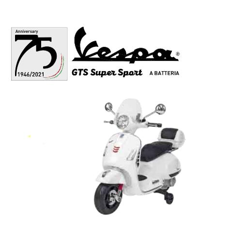 Moto elettrica Globo Vespa Gts Super Sport 12v Spidko Bianco 39985
