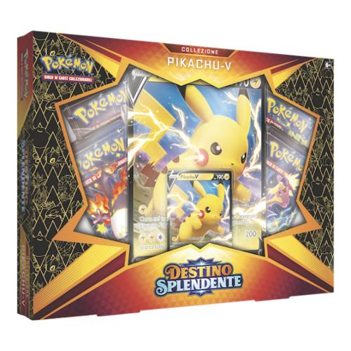 Carte gioco POKÉMON Collezione Pikachu V Spada e Scudo 4.5 Destino Splendente PK60142ISINGPZ