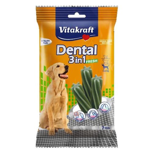 Snack masticabile cane adulto Dental fresh VITALITY PLUS pollo, cereali e menta Busta 7 pz (180 gr) 30892