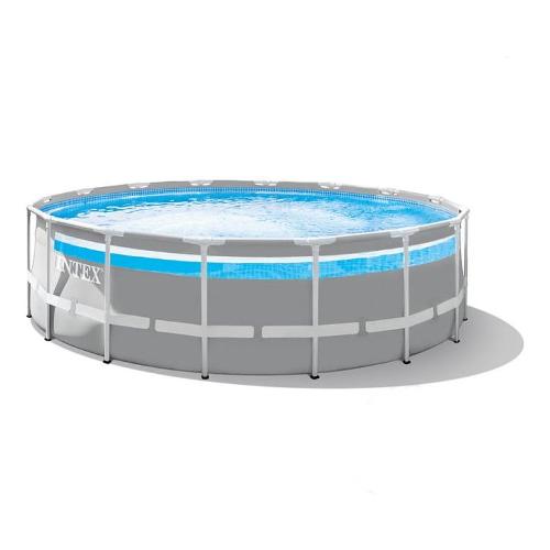 Piscina PRISMA FRAME Grigio chiaro (488x122cm) per 5 persone con pompa filtro cartuccia con accessori 26730