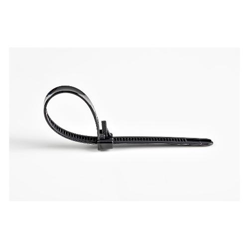 Set fascette cablaggio 100 pz (7x120mm) per serraggio cavi fino a 30 mm Nero CBMZTRB5BK