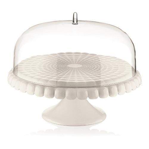 Porta torta (36cm) alzata con coperchio TIFFANY Bianco 199400156