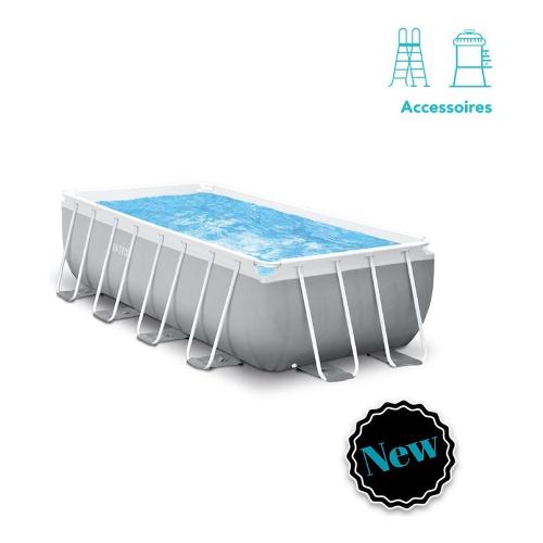 Piscina (400x200x122 cm) Grigio chiaro 26790
