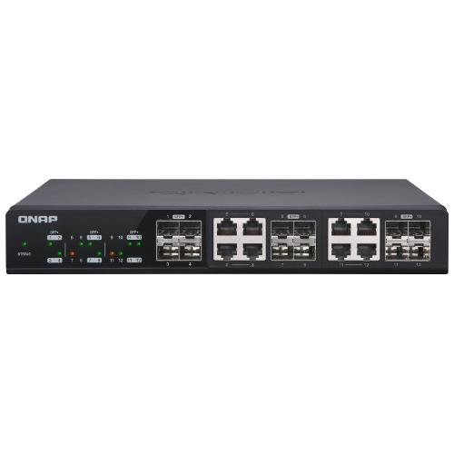 Switch di rete 12 porte Layer 2 gestito da web Black QSW M1208 8C Gigabit|10GBASE-T
