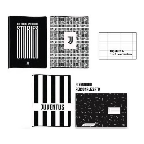 Quaderno Riga A per 1° e 2° elementare A4 80 gr/mq JUVENTUS Assortito 5B6002114