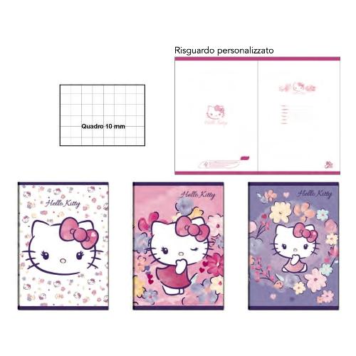 Quaderno quadretti 10 mm A4 80 gr/mq HELLO KITTY assortito 5D5002103