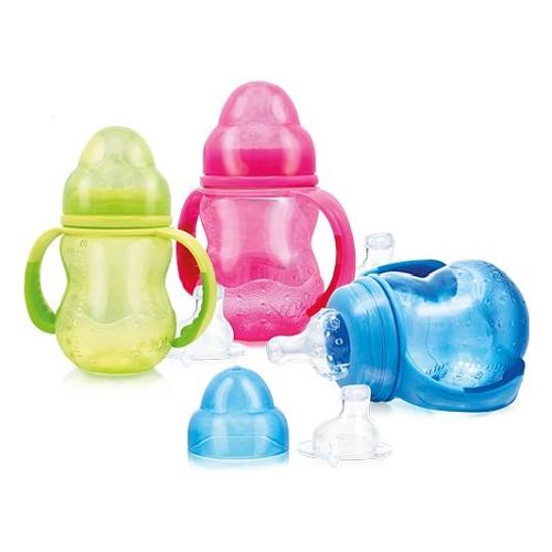 Biberon silicone (240ml) Presa Facile (3-6m) Assortito ID1107