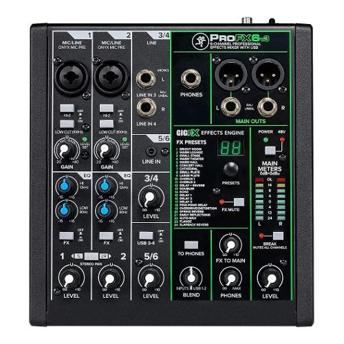 Mixer disc jockey PROFXV3 SERIES Black PROFX6V3