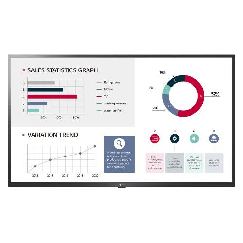 Display professionale 50" 4K UHD 2160p UL3G SERIES Digital Signage UHD Black 50UL3G B