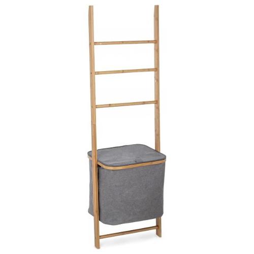Porta biancheria Bamboo (42x33x139cm) Con Scaletta AUDREY Natural 0720637