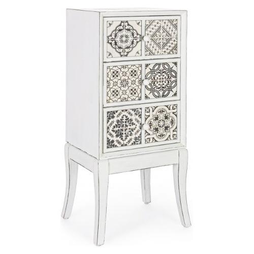 DIMITRA Cassettiera 3 Cassetti Bianco (40cm) Mobile KIT