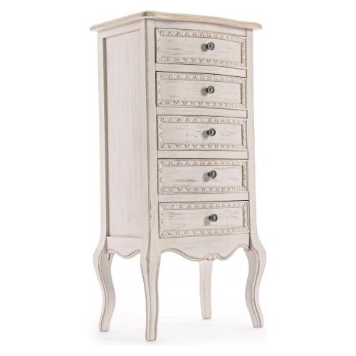 CLARISSE Cassettiera 5 Cassetti Crema (50cm)