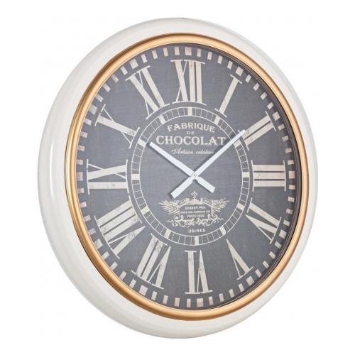 Orologio da parete (8x88cm) Chocolat Bianco e Grigio 0181796