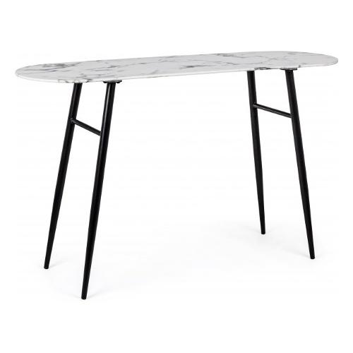 MARBLE Consolle Nero e Marmo bianco (135cm) Mobile KIT