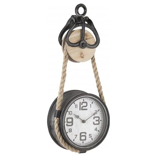 Orologio da parete (9x23cm) Charles Carrucola 398 1 Nero antico 0182223