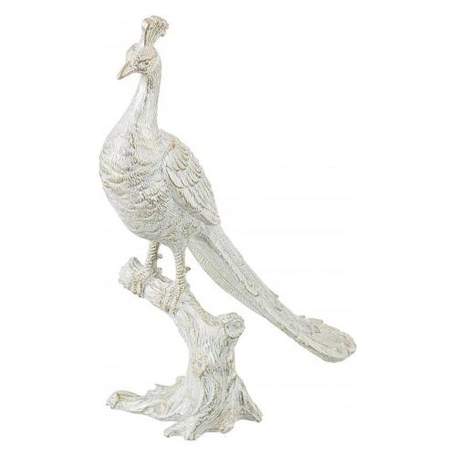 YOMA Statua Pavone 170 1 Bianco antichizzato 0182205