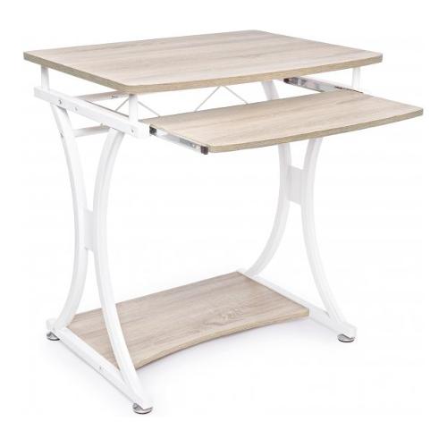 VIOLET Scrivania Bianco e Legno chiaro (70cm) Mobile KIT
