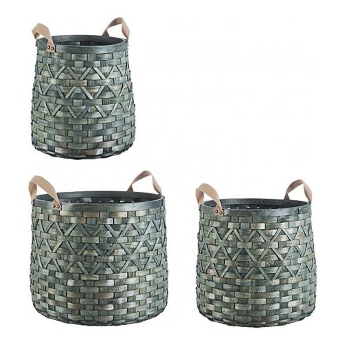 Set ceste 3 pz con manici LISETTE Verde 0411265