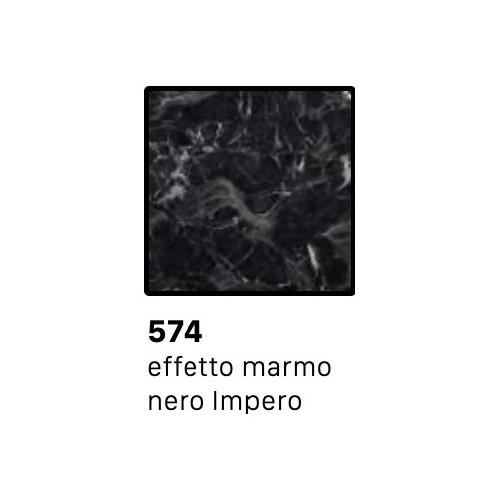 Piano tavolo hpl Effetto marmo nero impero (69x69x1,2cm) 5562 574