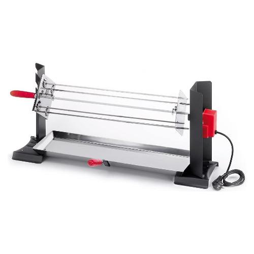 Girarrosto per caminetto 8 - 10 porzioni (66x25x40cm) Nero e Inox 550