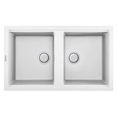 Lavello 2 vasche (86x51cm) BEST 450 Bianco Opaco LKB45096