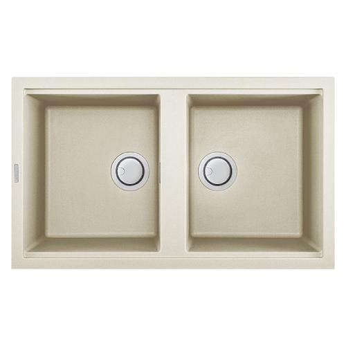 Lavello 2 vasche (86x51cm) BEST 450 Bianco antico Opaco LGB45062