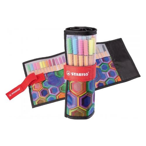 Pennarelli disegno tecnico sezione esagonale 25 pz Fineliner in rollerset tessuto tratto Fine - 0,4 mm POINT 88 colori assortiti 8825 071 20