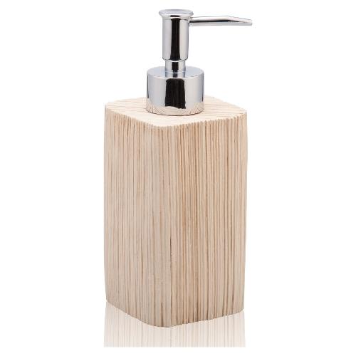 Dosa sapone appoggio SPA Effetto legno naturale (6,5x6,5x17,5 cm) 4298