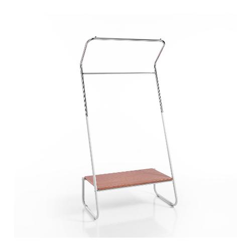 Stand porta asciugamani DINO Bianco e Cromo (80x48x162 cm) 4252