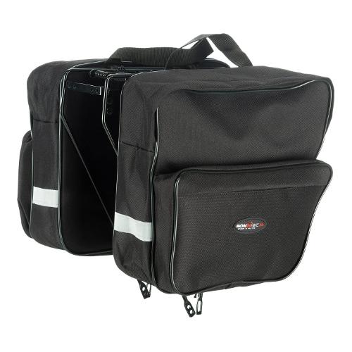 Borsa bici posteriore doppia laterale (10x23x30cm) Nero CVB250