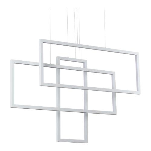 Sospensione FRAME sp rettangolo 3000k Bianco (102,5x18x246,5cm) 253589 1 luce - LED - Max 93W