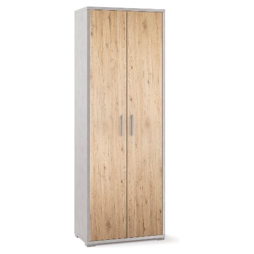 DOUBLE Db374k Armadio 2 Ante battenti Ossido bianco e Rovere naturale (70cm) Mobile KIT